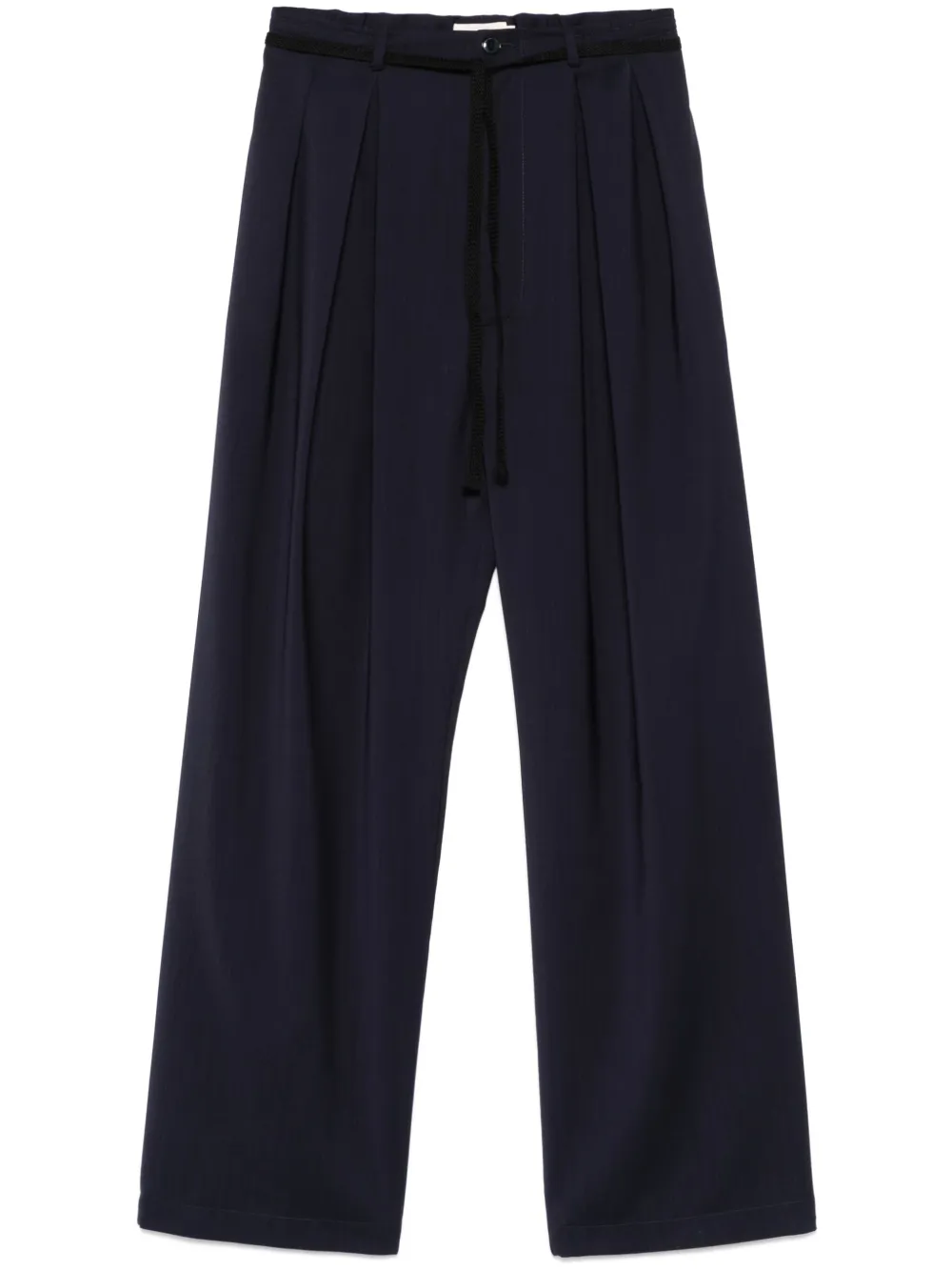 Barena Broek met omgekeerde plooi Blauw