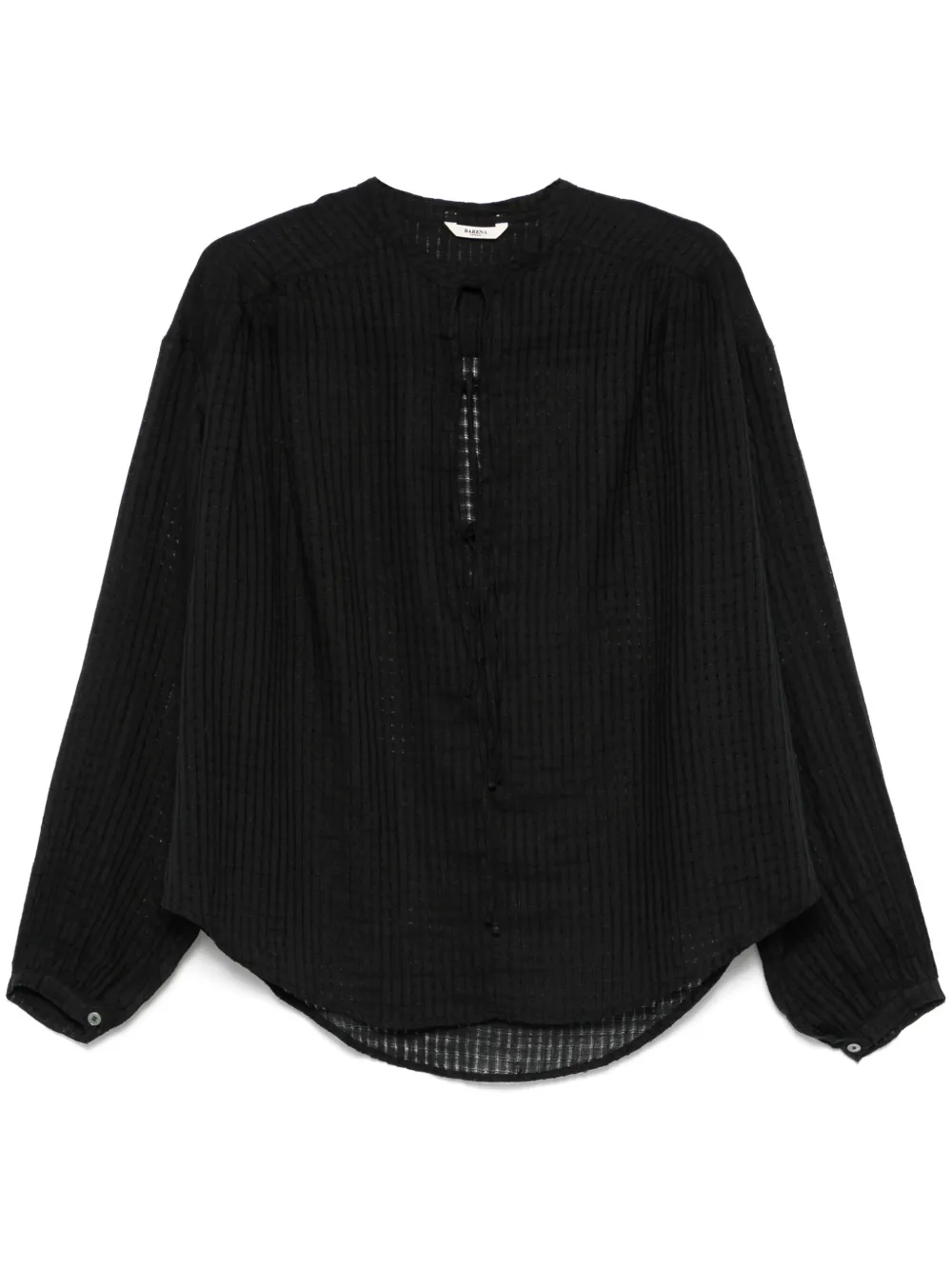 Barena fine-check blouse | Black | Image 1
