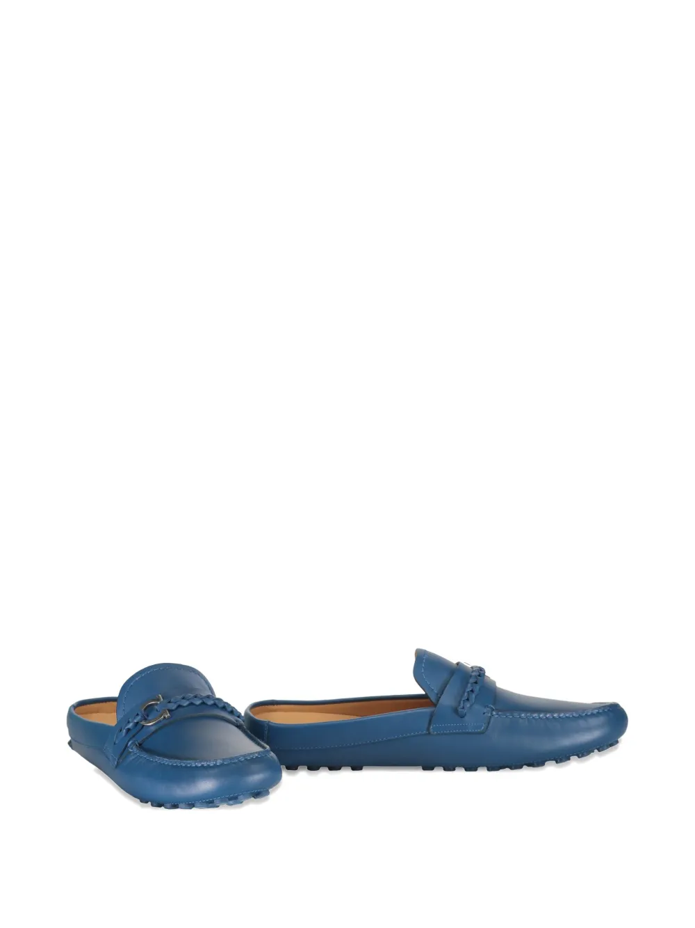 Ferragamo logo-detail mules Blue