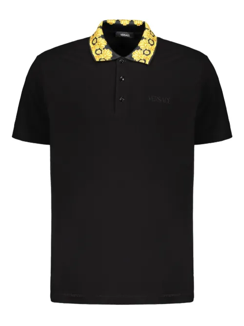 Versace polo en coton - Noir - Versace - Modalova
