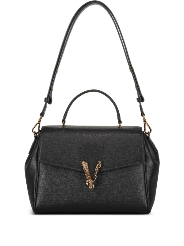 Versace Virtus ハンドバッグ Versace Virtus Bag: Iconic 'V' Top-Handle Style | VERSACE US