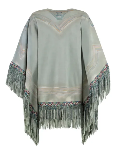 ETRO beaded-fringe poncho