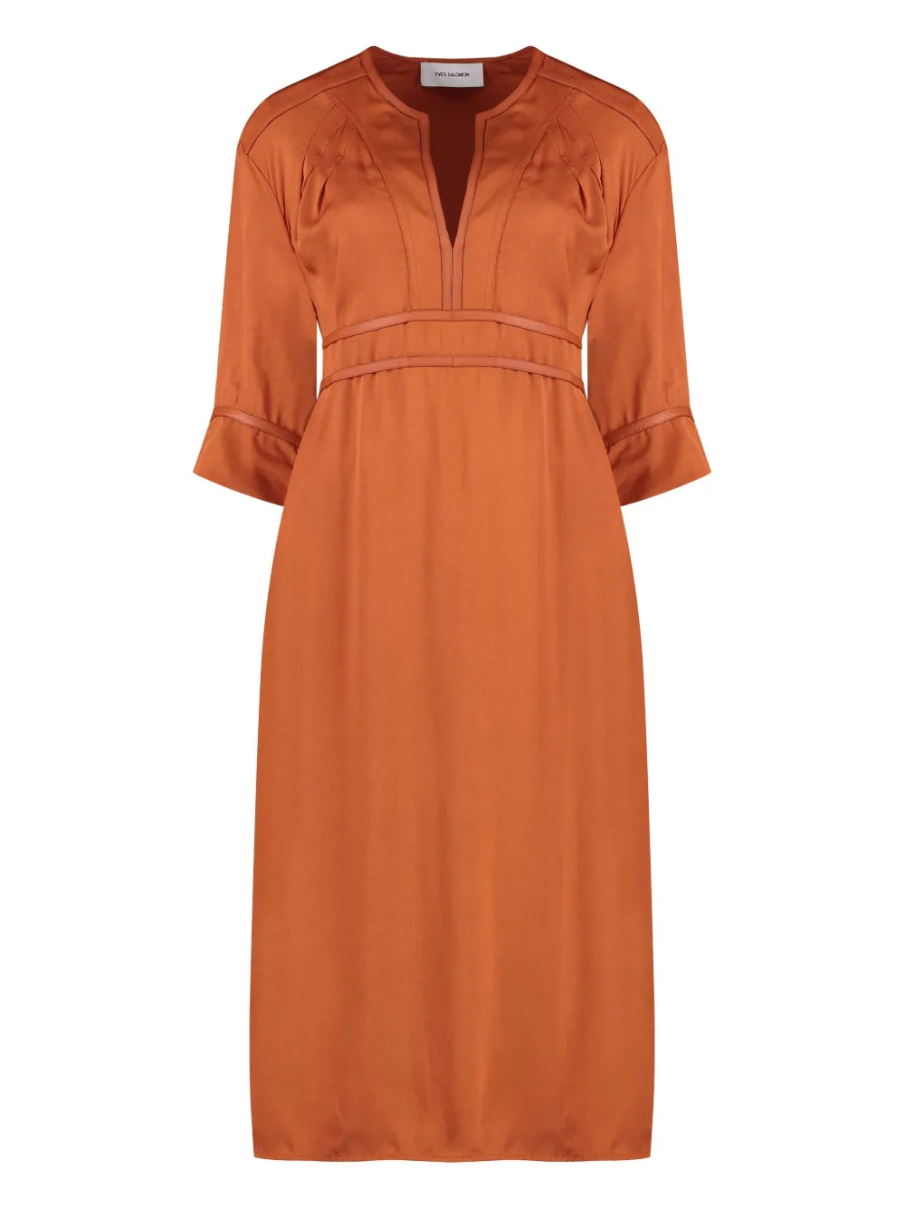 crepe midi dress