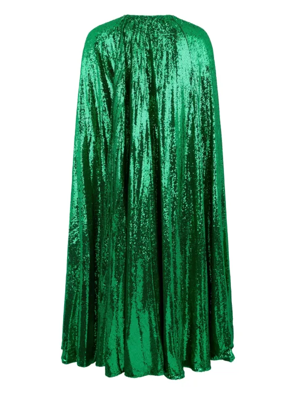green emerald velvet dress Valentino Sequin Embroidered Tulle Cape in Mint & Lilac  MSA Haute Couture