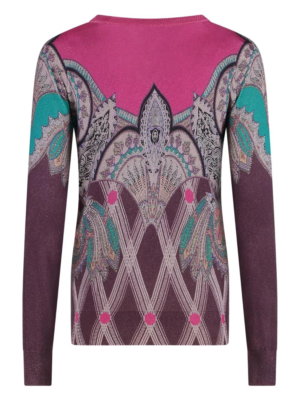 Etro Paisley-print Button-up Cardigan In Pink