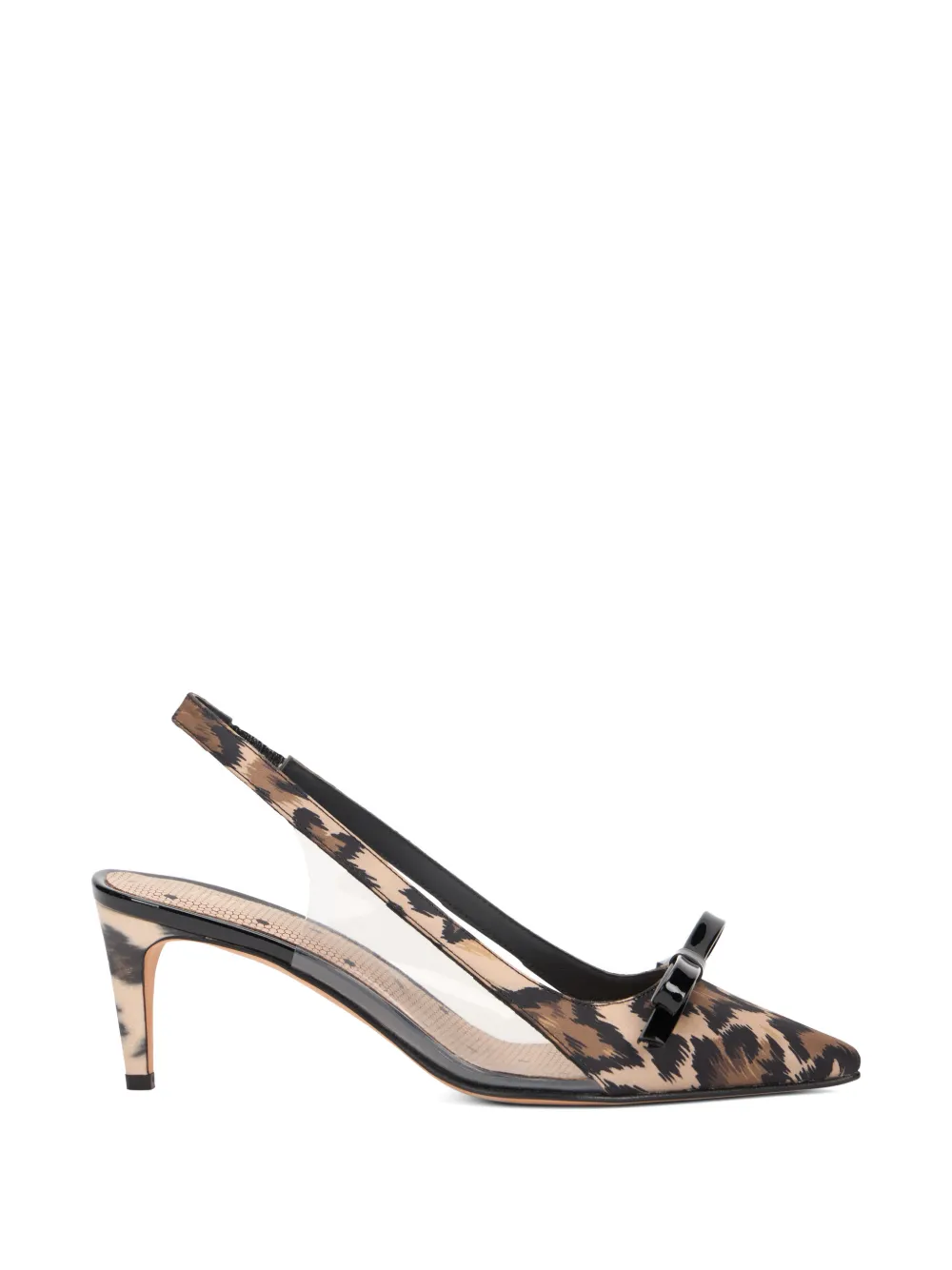 RED(V) bow animal print pumps - Bianco