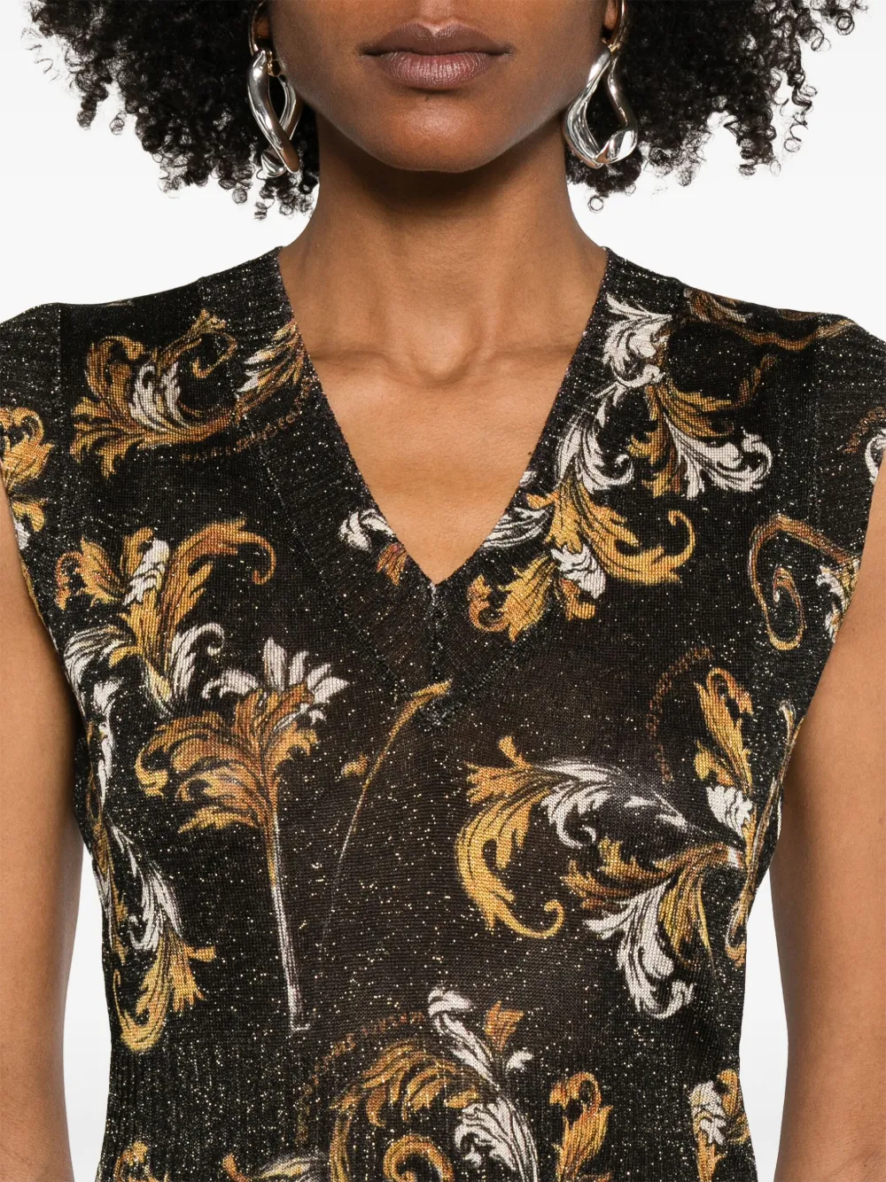 Versace Jeans Couture Barocco top Zwart