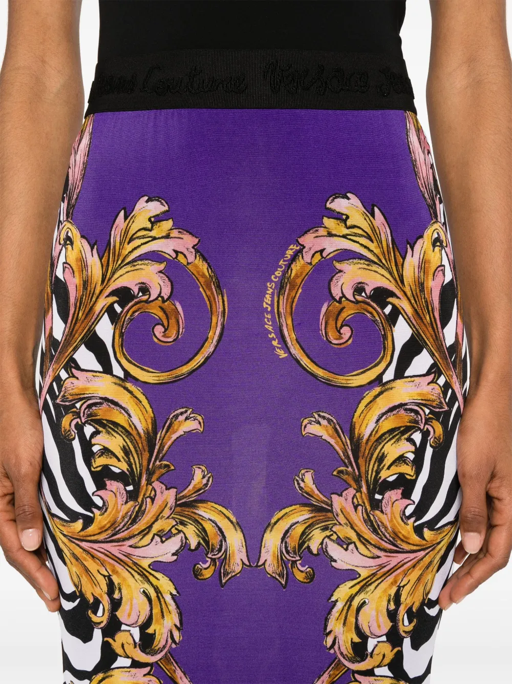 Versace Jeans Couture Barocco maxi-rok Paars