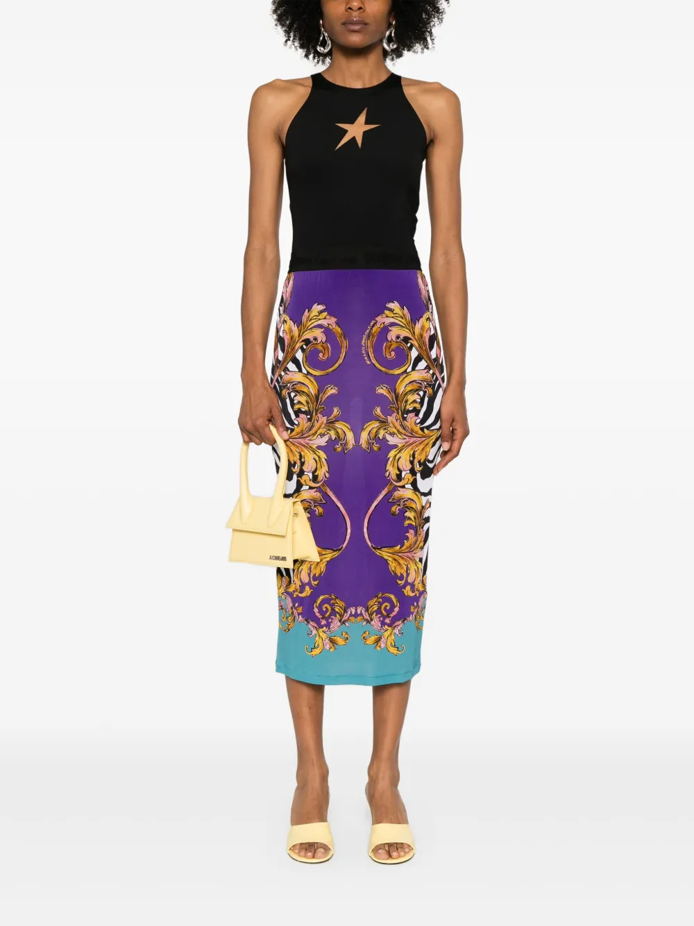 Versace Jeans Couture Barocco maxi-rok - Paars