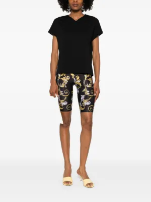 パンツ VERSACE Women Shorts  Burmudas 1001729 1A00540 1B000 Black Black Cotton shorts Versace - Vitkac Canada