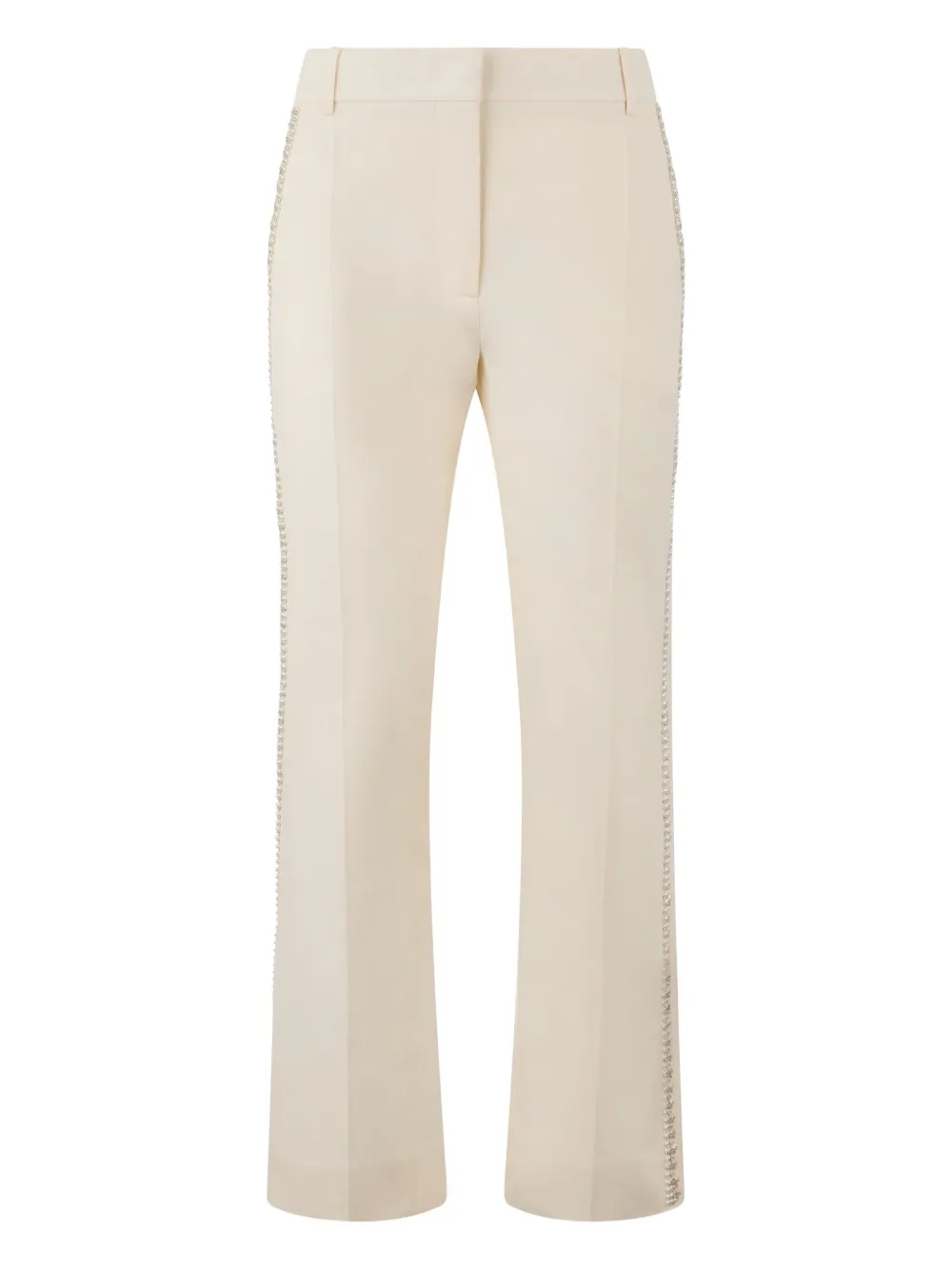 Valentino Side-embellishment Trousers In Neutral