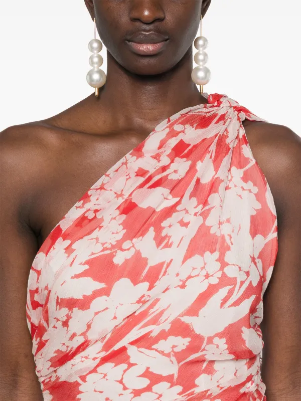 Victoria Beckham one-shoulder Midi Dress | Red | FARFETCH