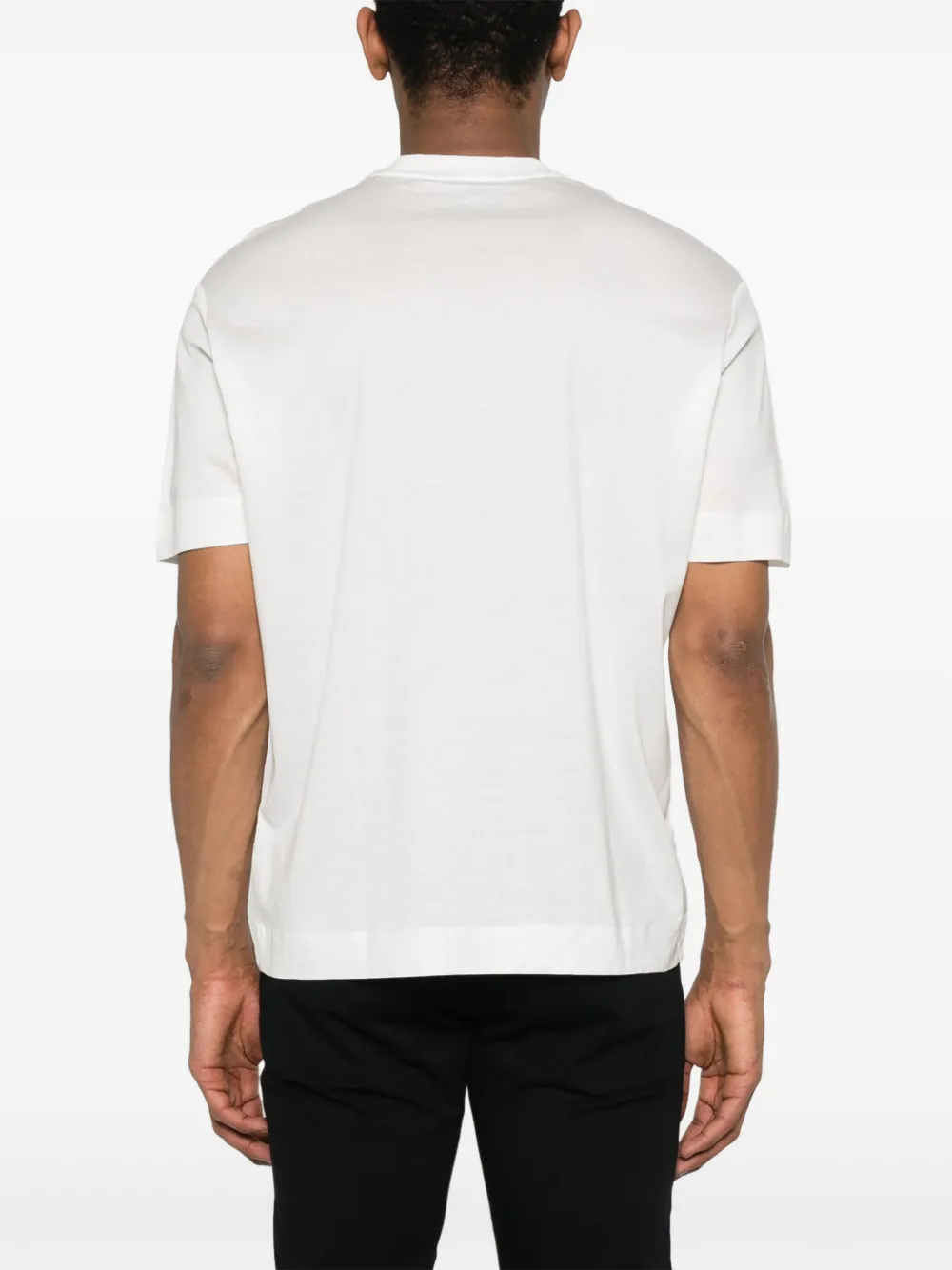 Emporio Armani T-shirt met geborduurd logo Wit