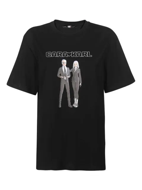 Karl Lagerfeld x Cara Delevingne printed T-shirt