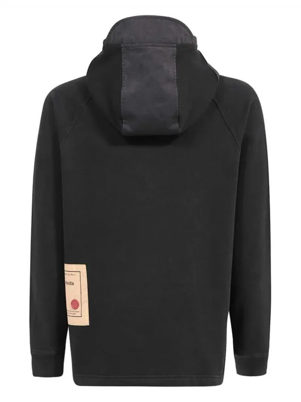 【TEN-C】Pocket Hooded Shirt (22CTCUF08145 06455 659) Ten C patch-pocket Detail Hoodie | Black | FARFETCH PL