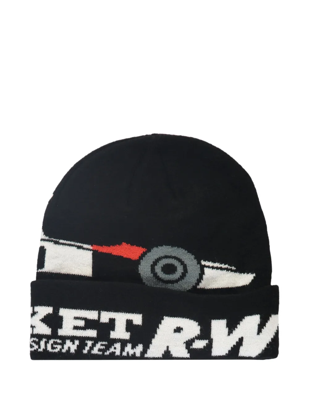 MARKET Muts met intarsia logo Zwart