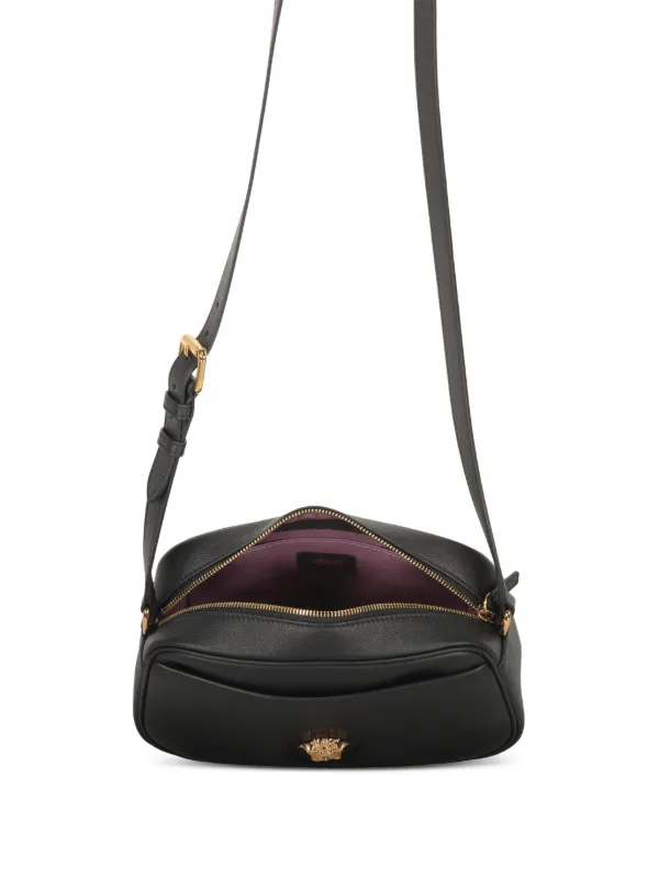 Versace Leather Crossbody Bag | Black | FARFETCH