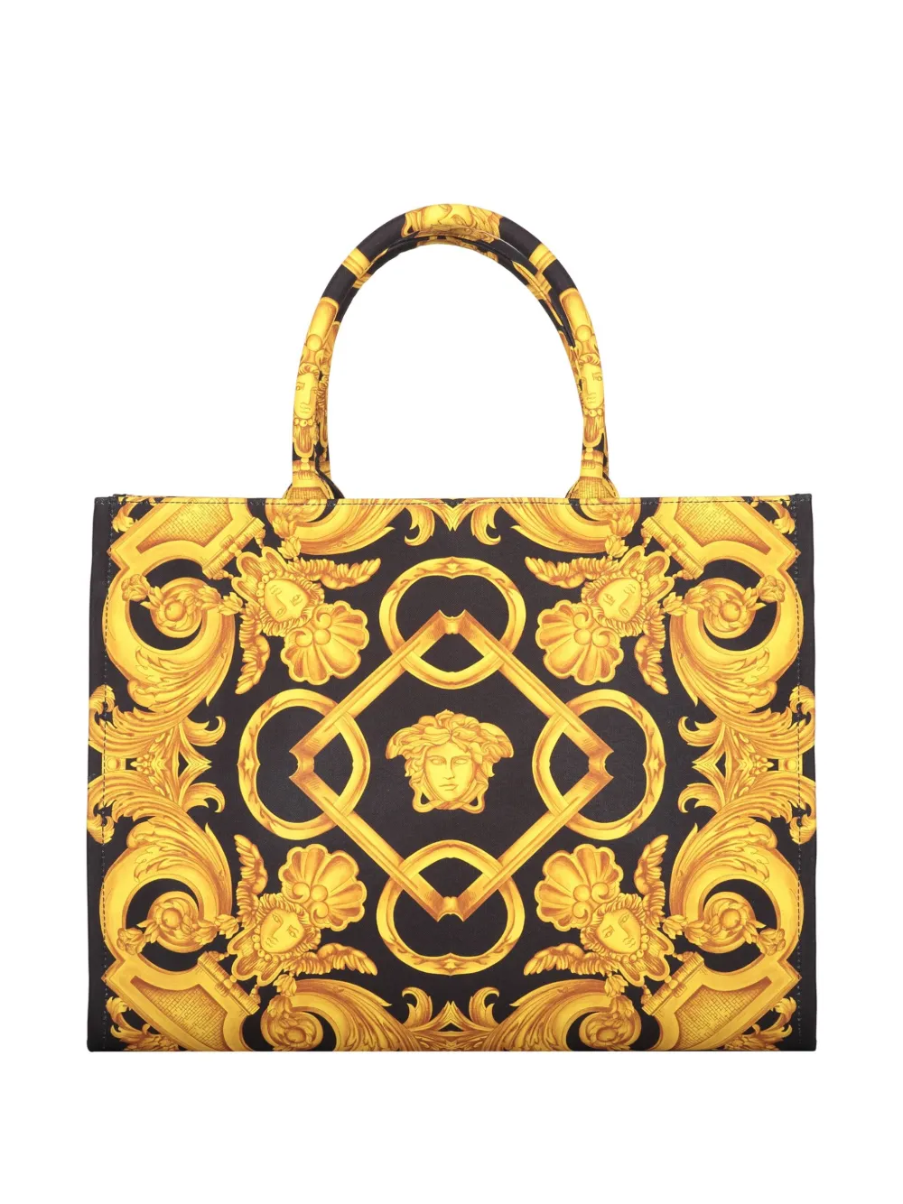 Versace Medusa Barocco Tote Bag In Schwarz