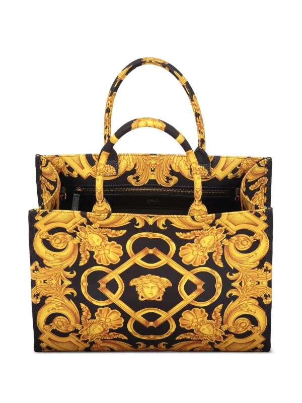 Versace Bolsa Tote Medusa Barocco Preto FARFETCH BR