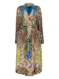 ETRO patterned-jacquard coat - Brown