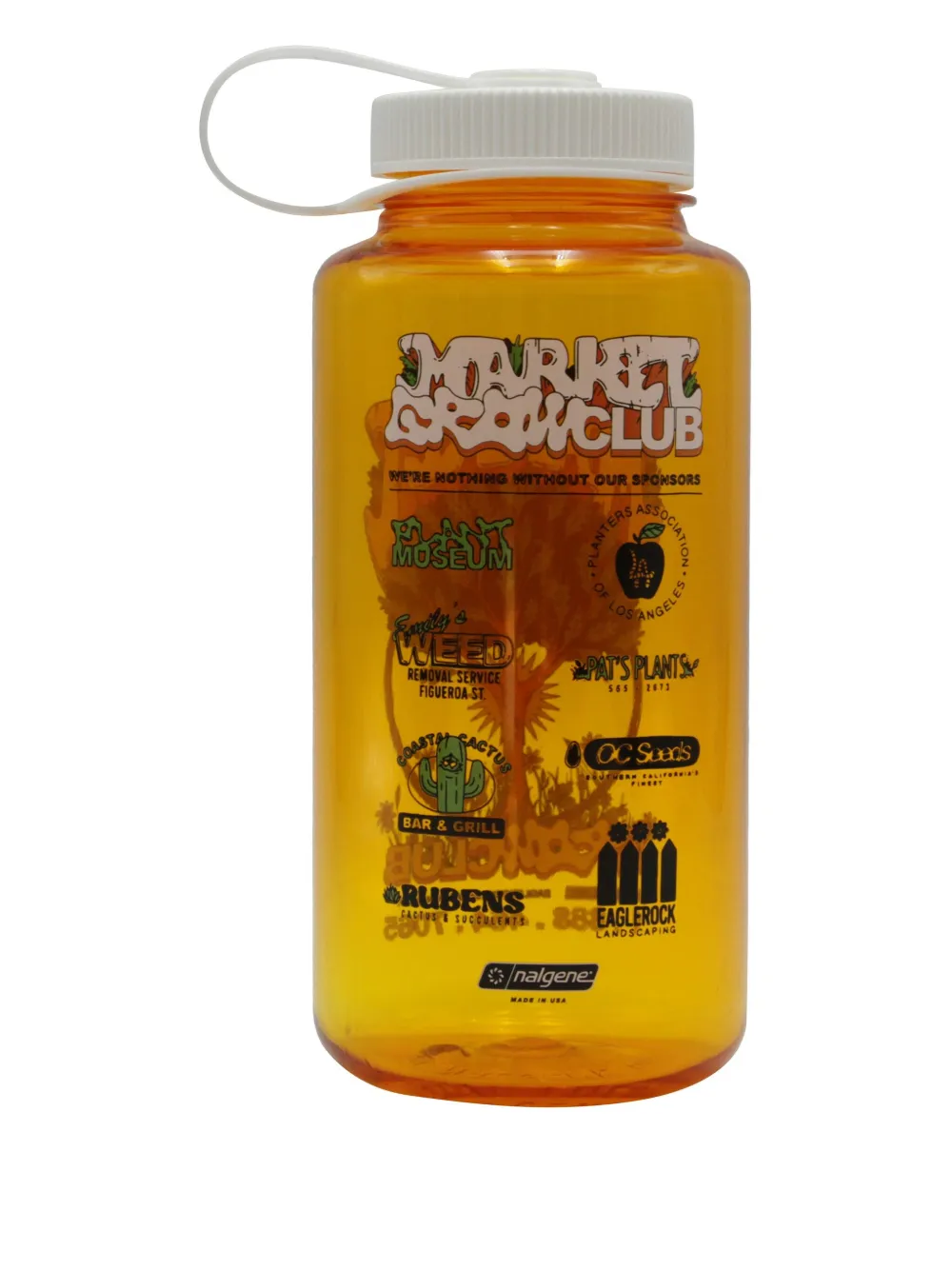 MARKET logo-print water bottle Oranje