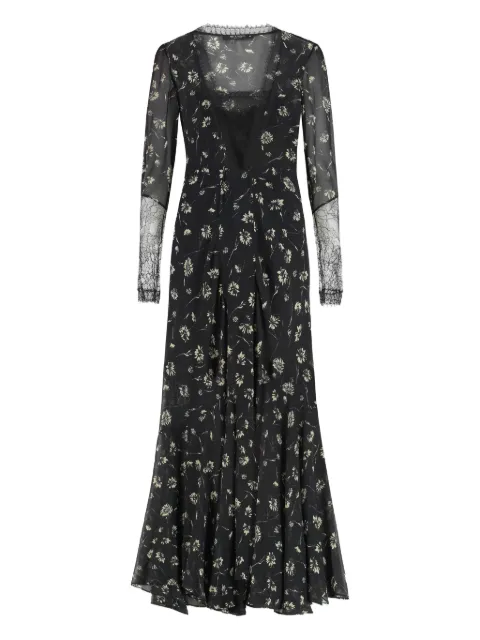 ETRO floral-print lace-trimmed maxi dress