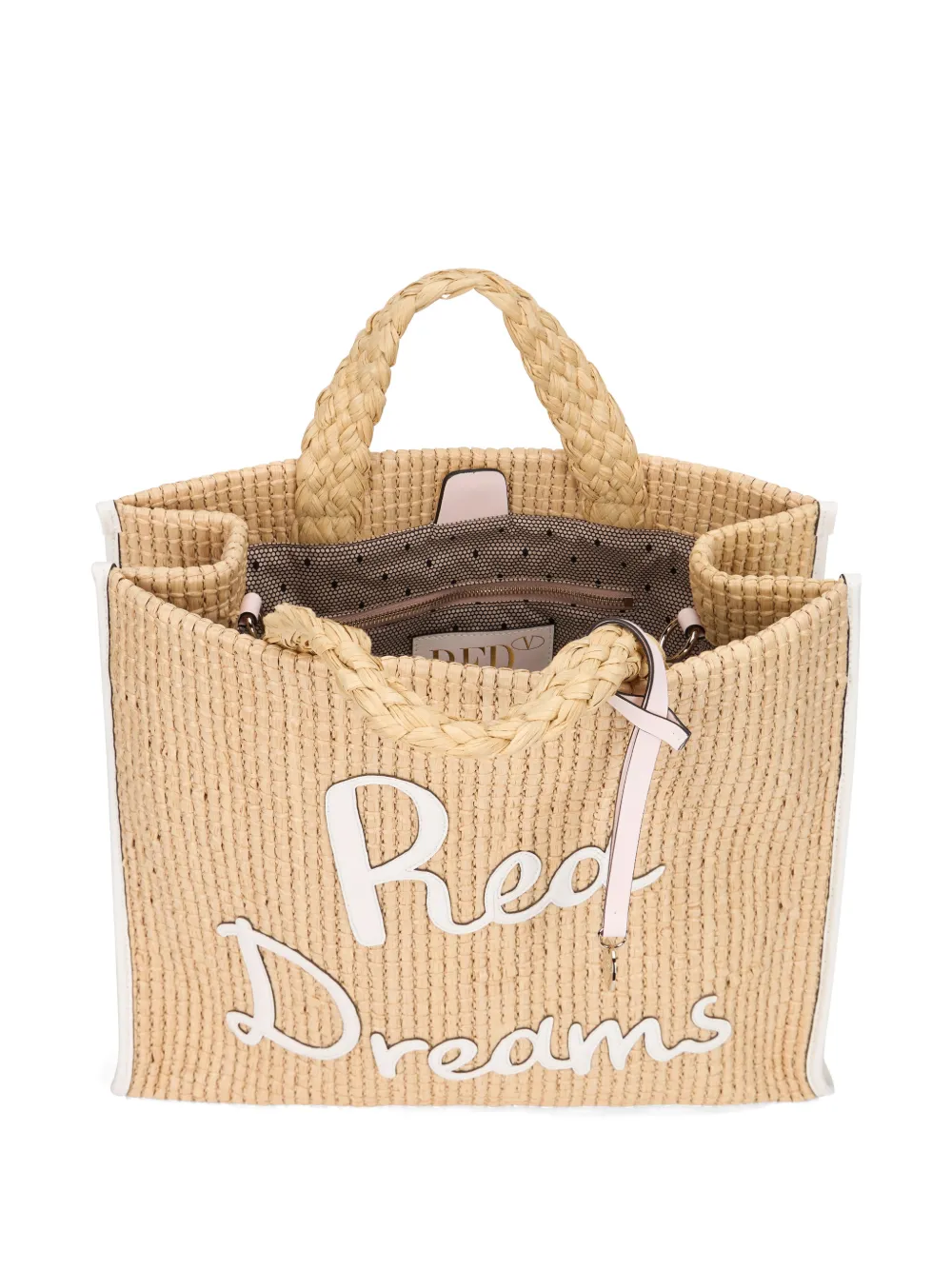 RED(V) Geweven shopper Beige