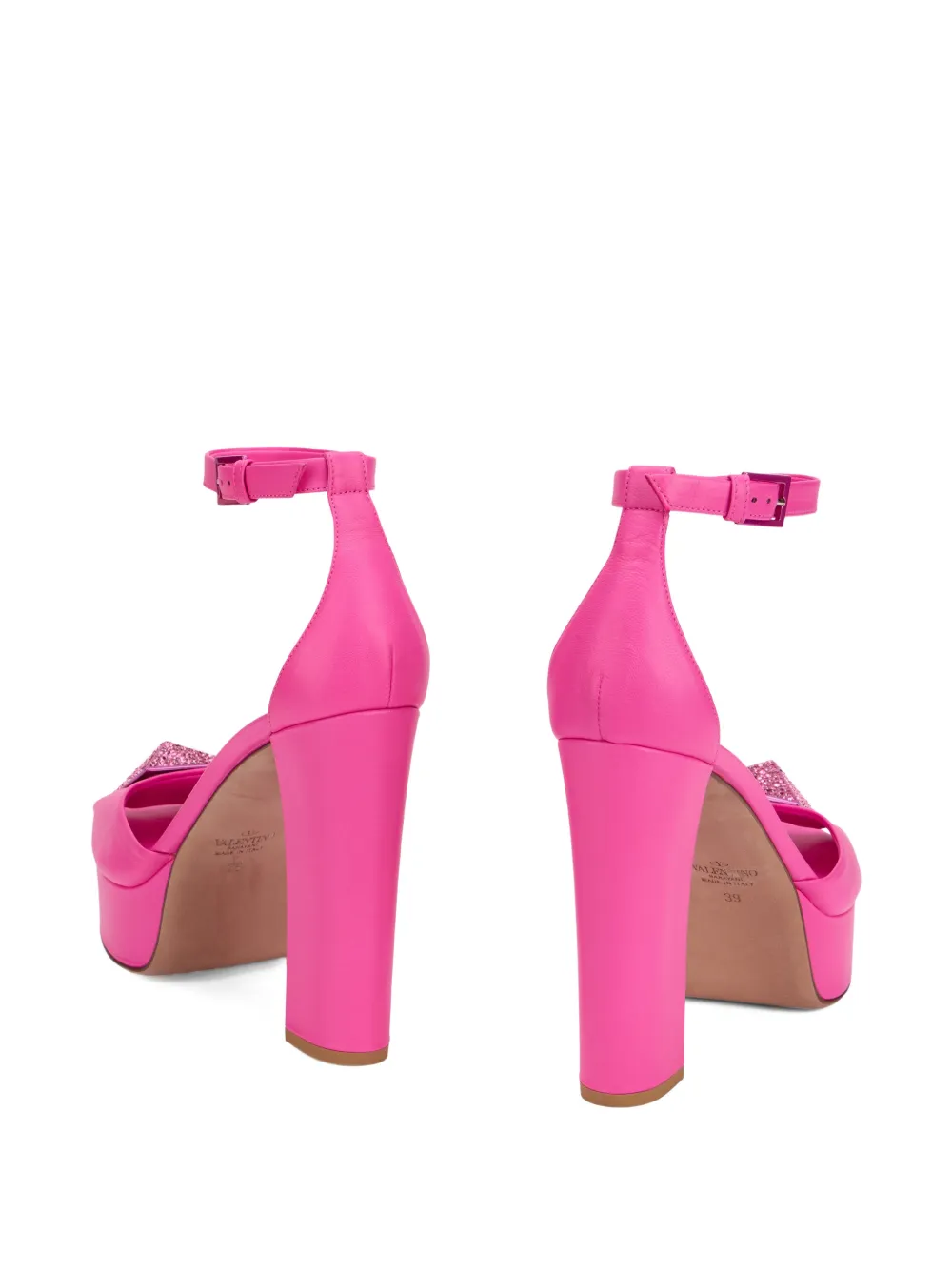 Valentino Garavani open-toe platform pumps Roze