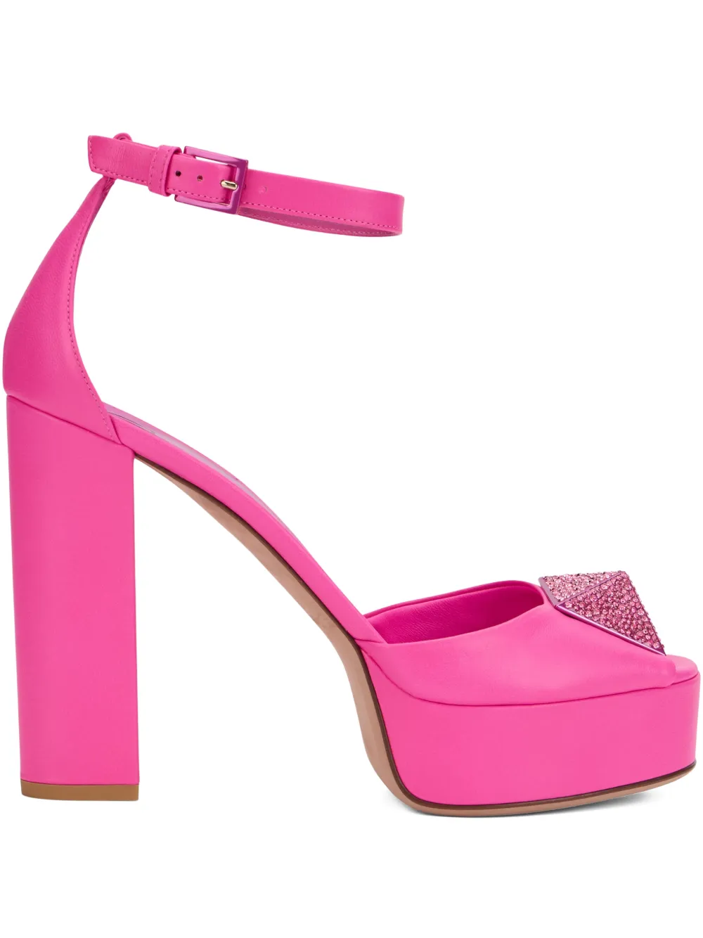 Valentino Garavani Open-toe Platform Pumps In Pink