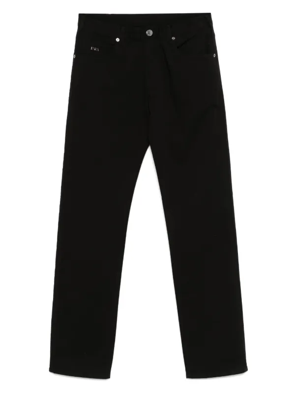 EMPORIO ARMANI ブラックパンツ スリムフィット Emporio Armani スリムパンツ | ブラック | FARFETCH JP