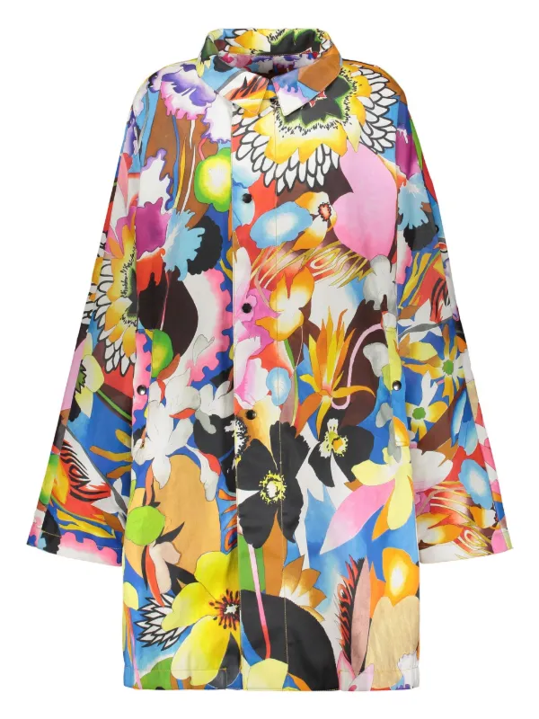 Missoni Printed Trench Coat in Yellow