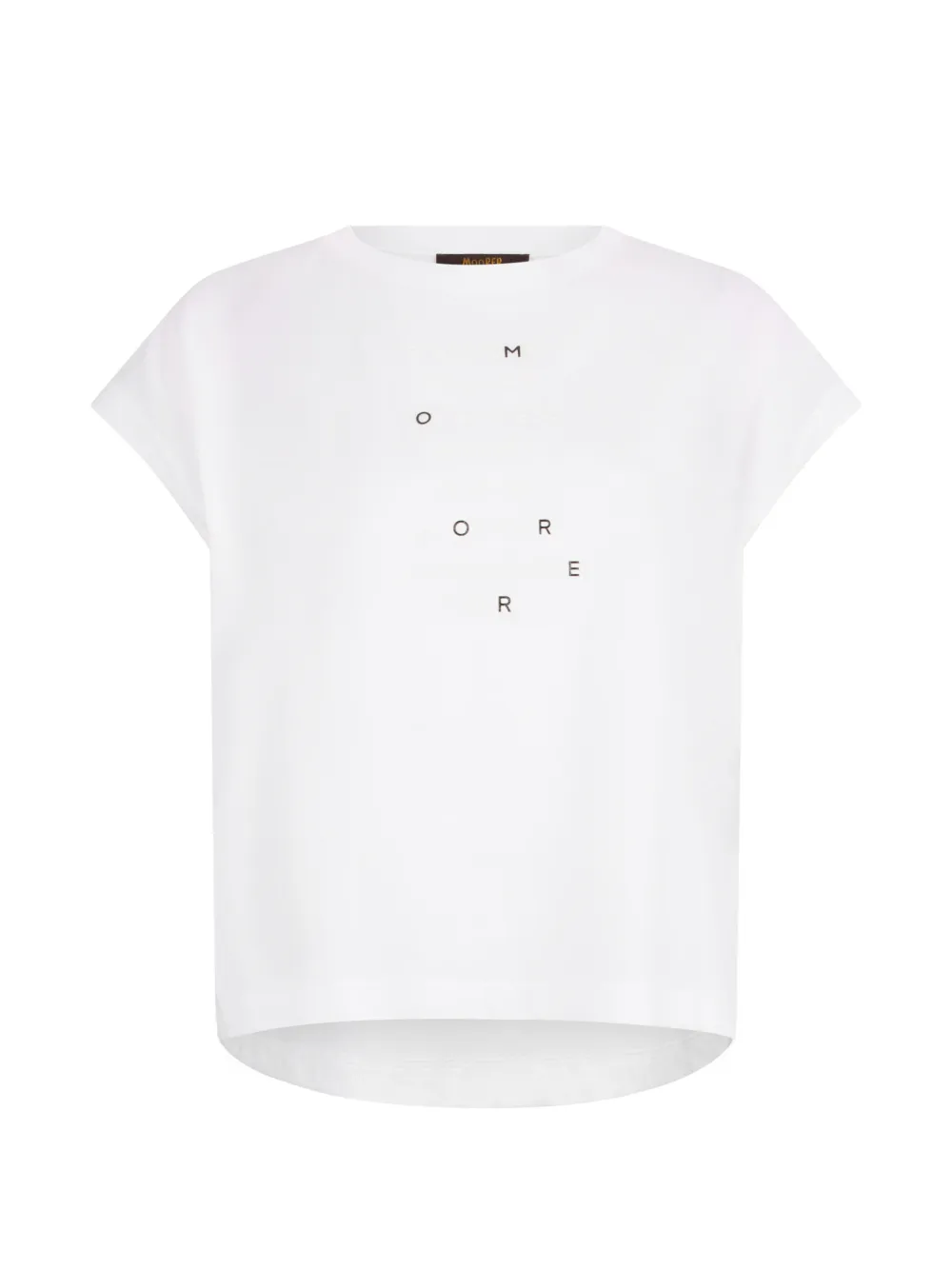 Moorer T-shirt Ella con stampa - Bianco
