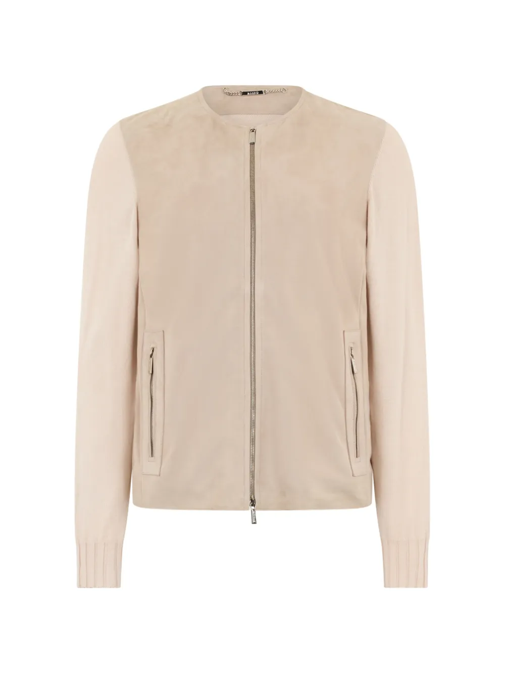 Moorer Cardigan Erica con zip - Toni neutri