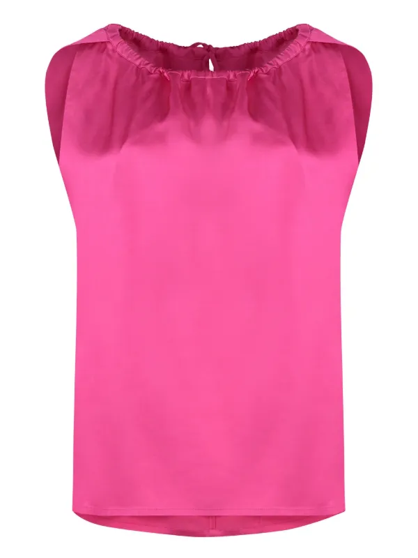 Yves Salomon Satin Blouse in Pink