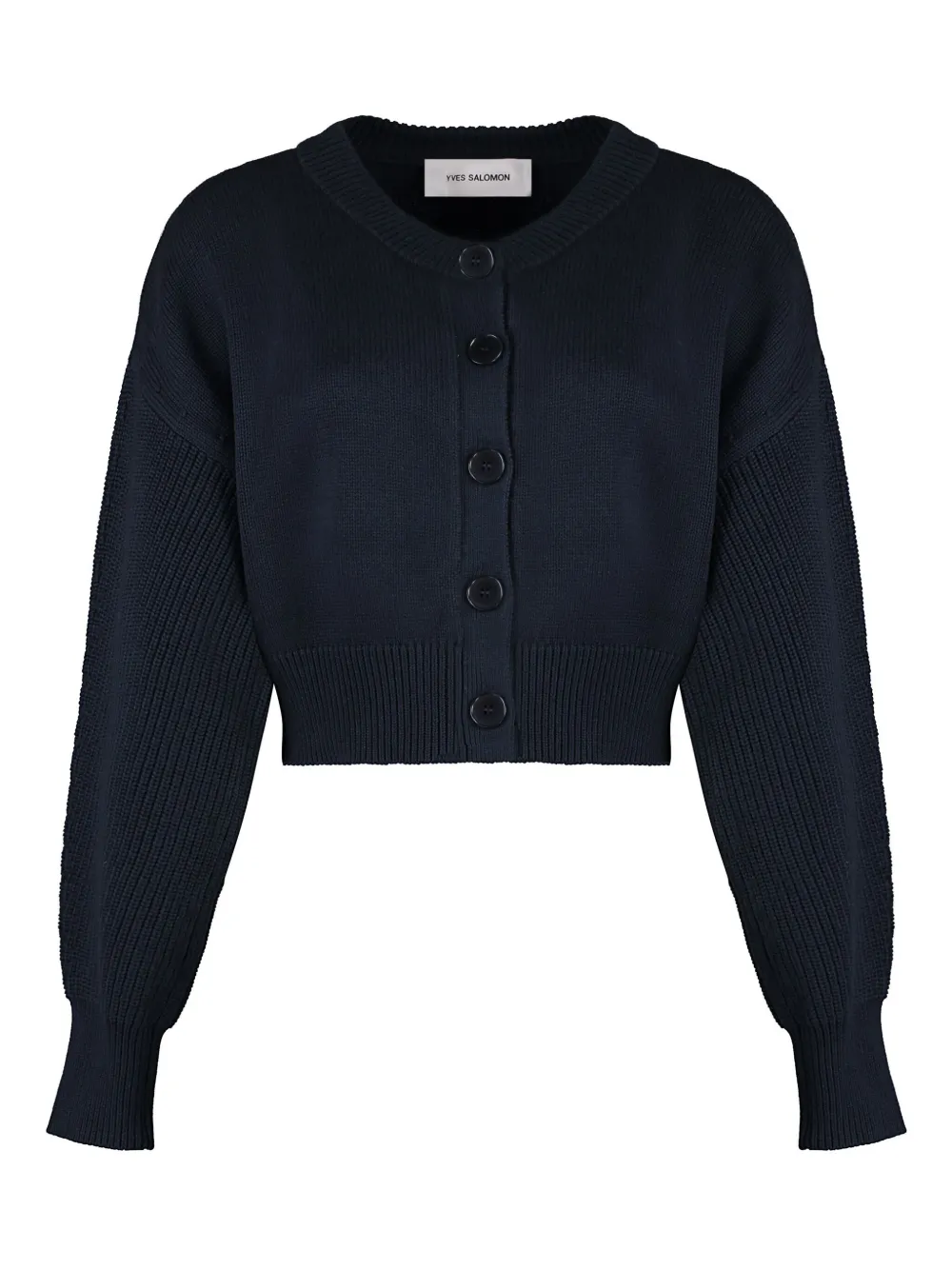 Yves Salomon Cropped vest Blauw