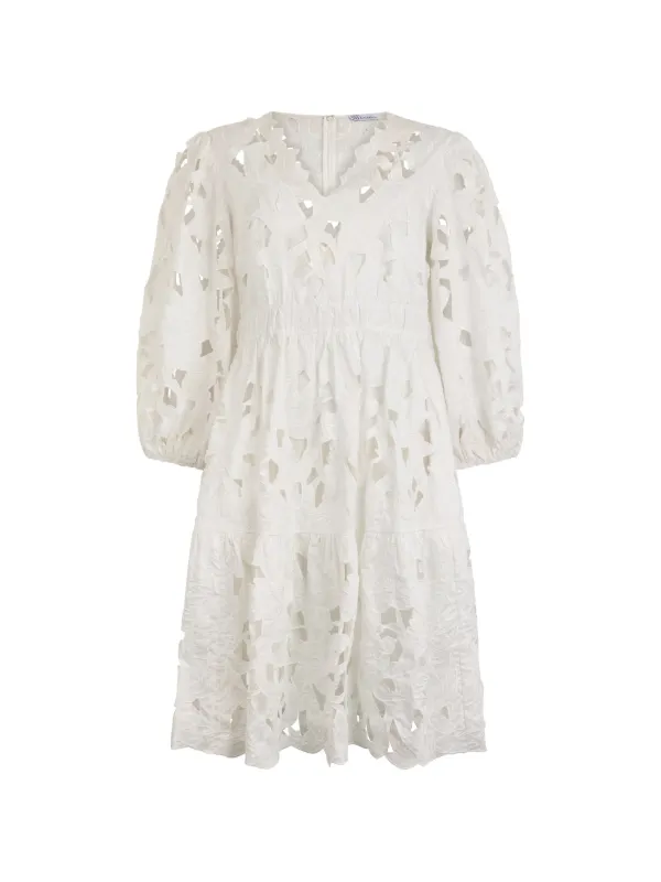 red valentino white lace dress RED Valentino cut-out-design Dress | White