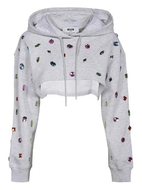 MSGM hoodie con detalles de cristal