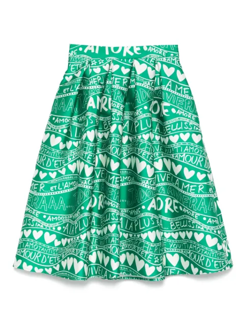 alessandro enriquez falda midi con estampado