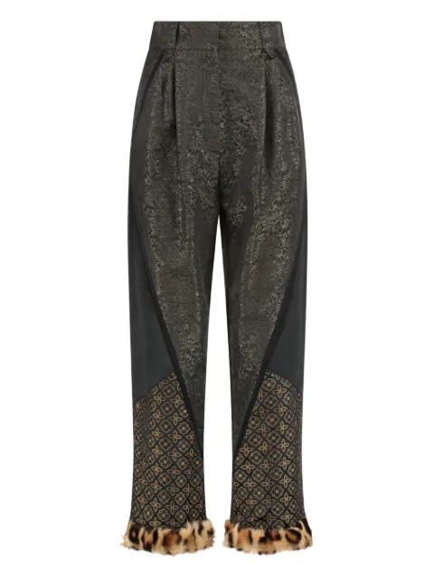 ETRO patterned-cuff trousers