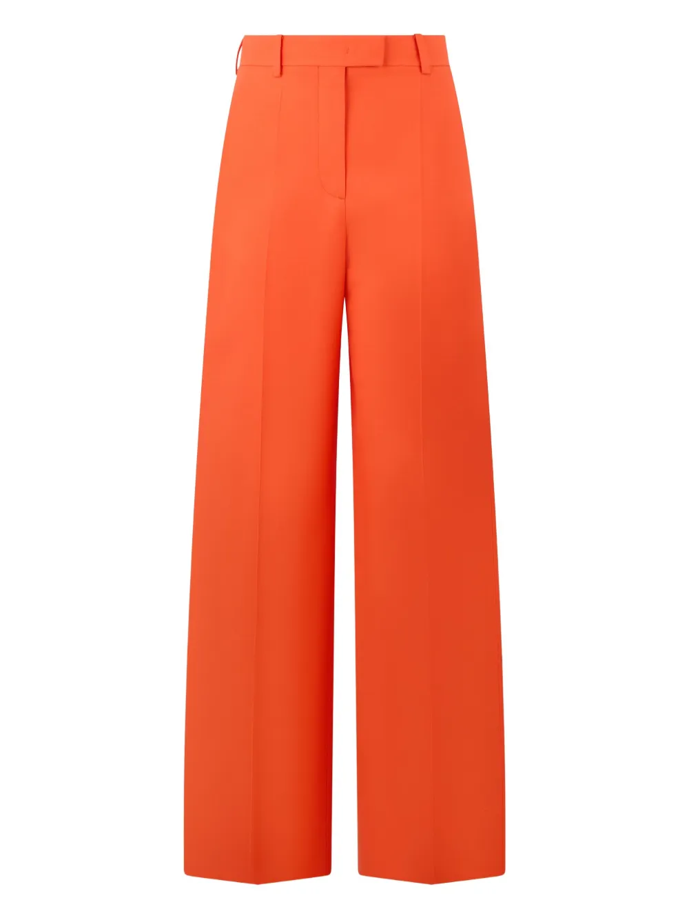 Valentino Concealed-fastening Wide-leg Trousers In Red
