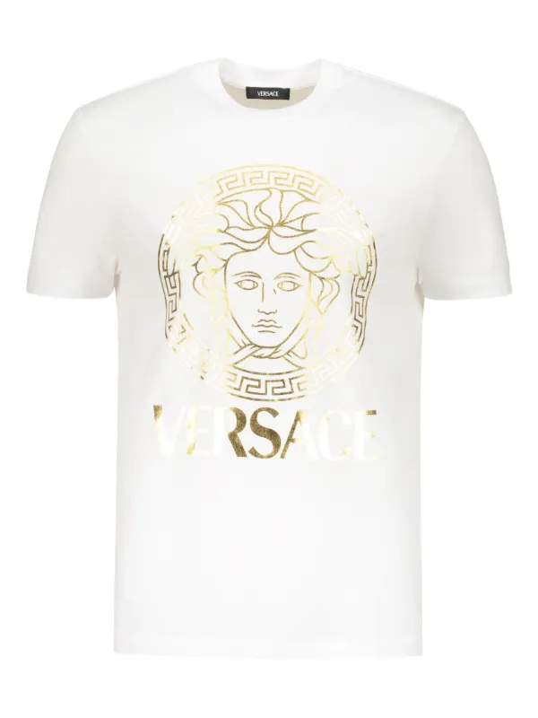 Versace T-shirt In Cotone Bianco FARFETCH IT