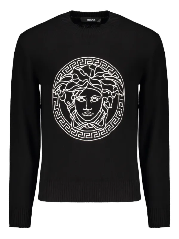 Versace Cotton Sweatshirt in Black