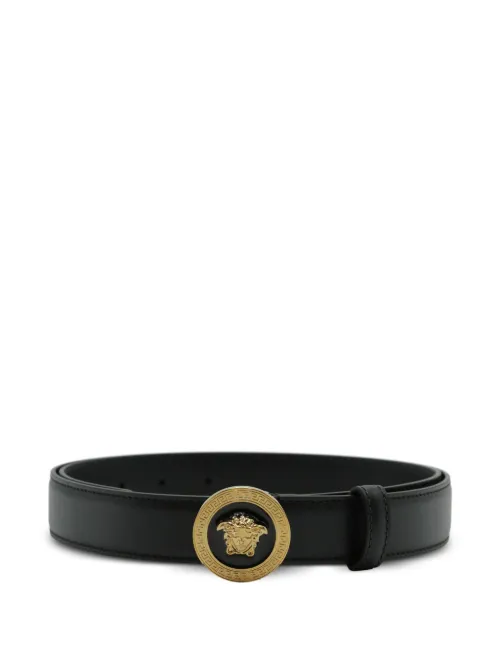 Versace ceinture en cuir - Noir - Versace - Modalova