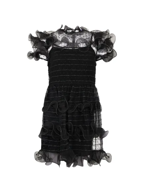 RED Valentino ruffled polka-dot mini dress