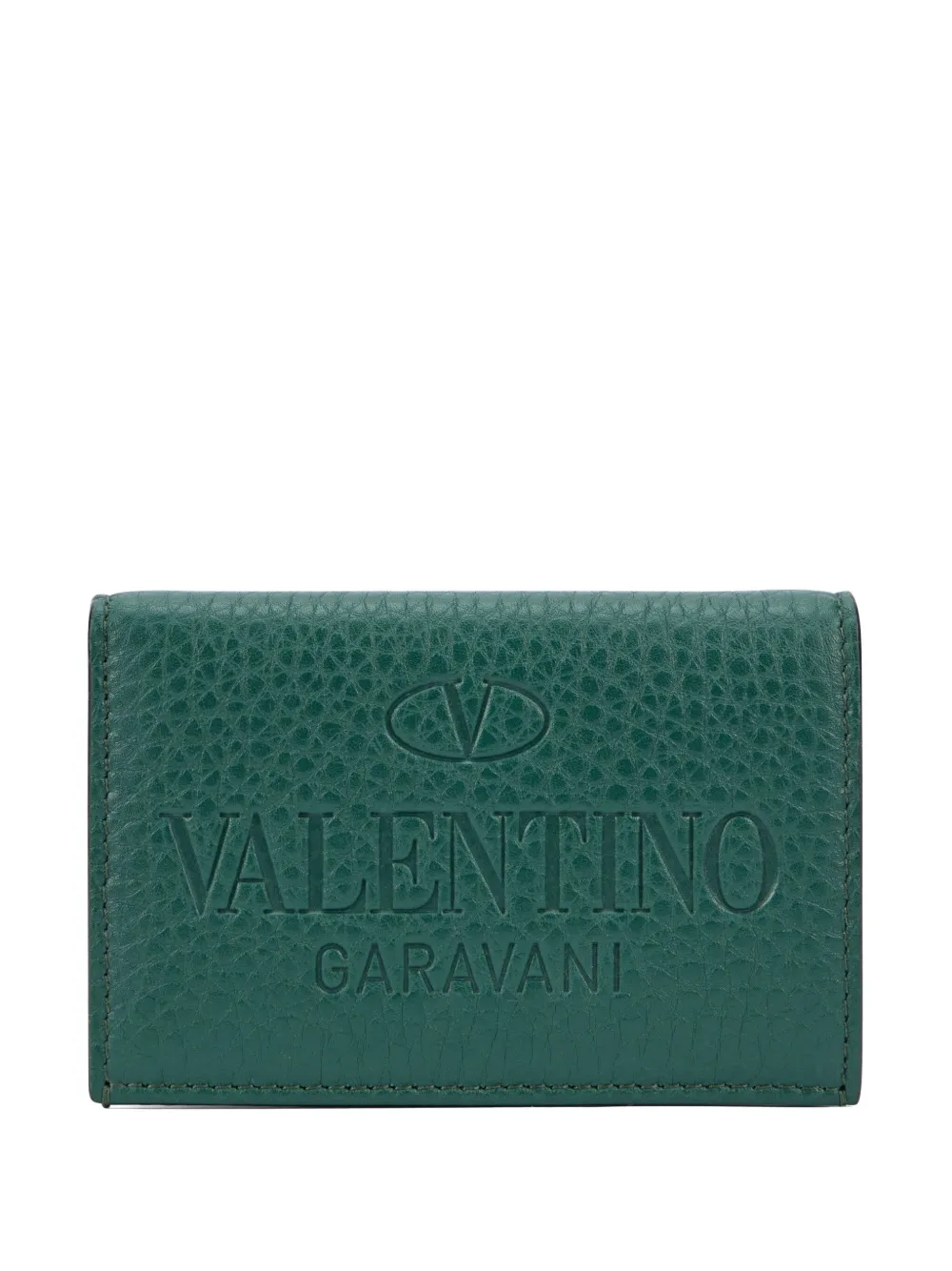 Valentino Garavani debossed wallet - グリーン