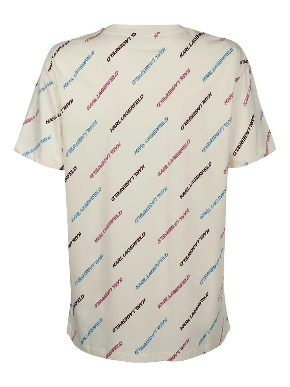 Shop Karl Lagerfeld Logo-print T-shirt In Nude