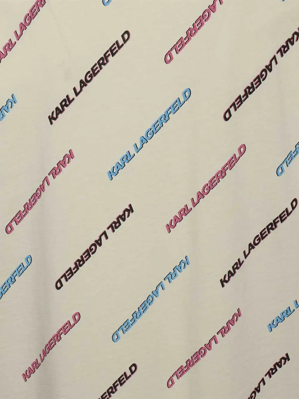 Shop Karl Lagerfeld Logo-print T-shirt In Nude