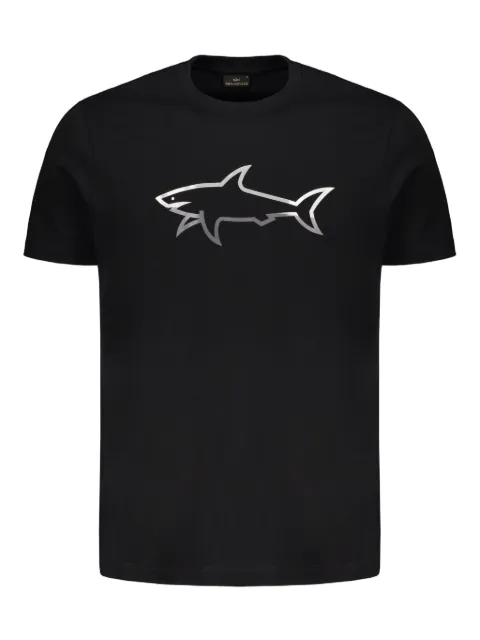 Paul & Shark reflective Shark-print cotton T-shirt
