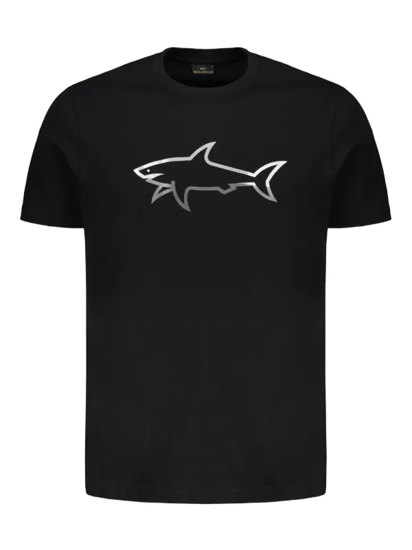 Tシャツ・カットソー PAUL  SHARK Men T Shirts COP1002011 Black Paul And Shark Logo T Shirt Black | Mainline Menswear United