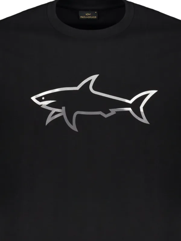 Tシャツ・カットソー PAUL  SHARK Men T Shirts C0P1239 11G BLACK Paul And Shark Logo T Shirt Black | Mainline Menswear United